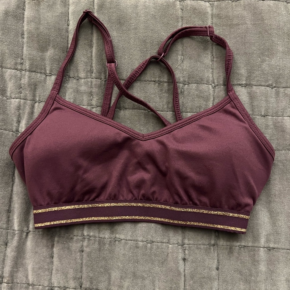 Women's size XS ‘So’ brand purple sports Bra